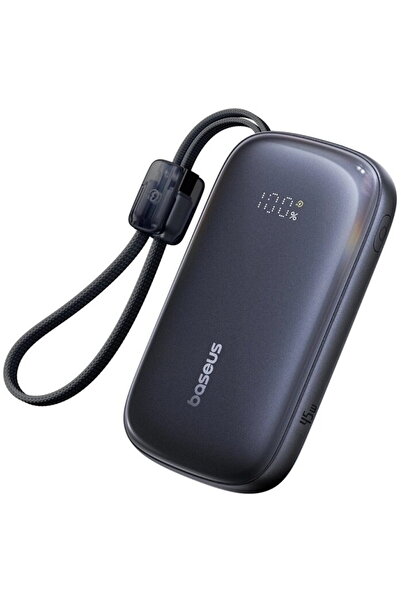 Baseus Power Bank 20000mAh 45W with Detachable Cable, USB-USB-C, Fast Chargin...
