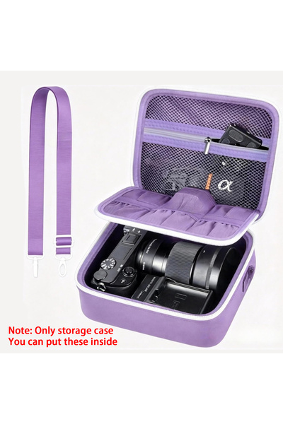 Choice1 PURPLE Hard Camera Case for ZV-E10 A6400 A6000 A6100 A6600 A6500 (Med...