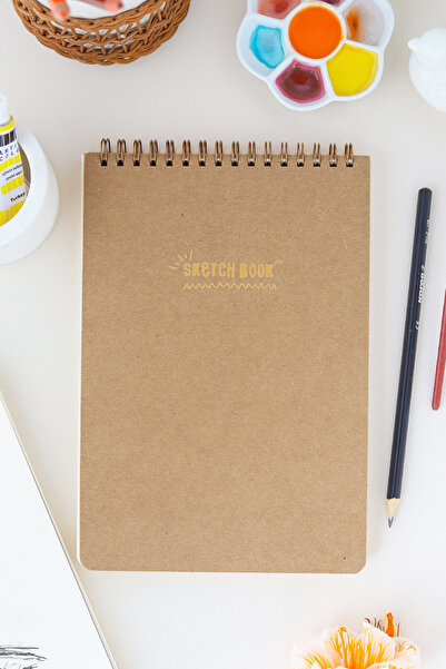 Monotier A5 Eskiz Defteri Sketch Book 52 Yaprak 140 gr Kalın Kağıt - Ivory Kağıt