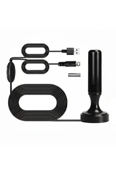 zola Εσωτερική κεραία τηλεόρασης DVB, με ενισχυτή σήματος, βύσμα IEC RG-59, λ...