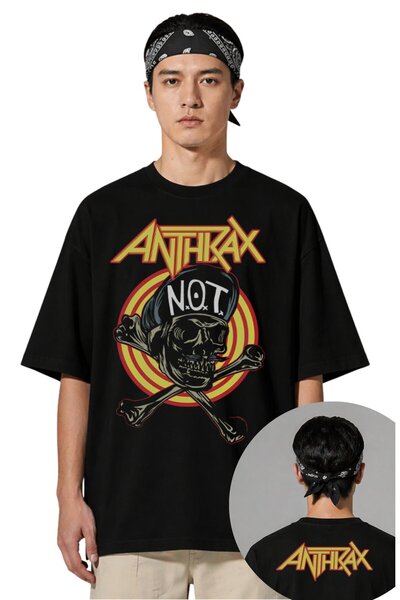 Fuddy Moda Unisex μπλουζάκι με στάμπα Anthrax Not Ense, μπλουζάκι με θέμα τη ...
