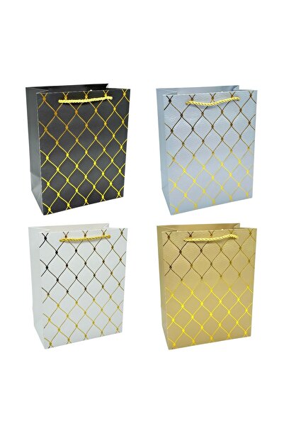 AFO Set 12 Pungi Cadou Model Oriental Auriu Mixt 18x23x10