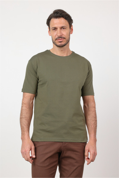 İmza Χακί μπλουζάκι με λαιμόκοψη ποδηλάτου, κοντό μανίκι, χωρίς τσέπες, στενή...