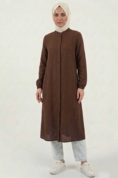 madam trend Dark Green 100% Cotton Muslin Fabric Zippered Long Hijab Women's ...