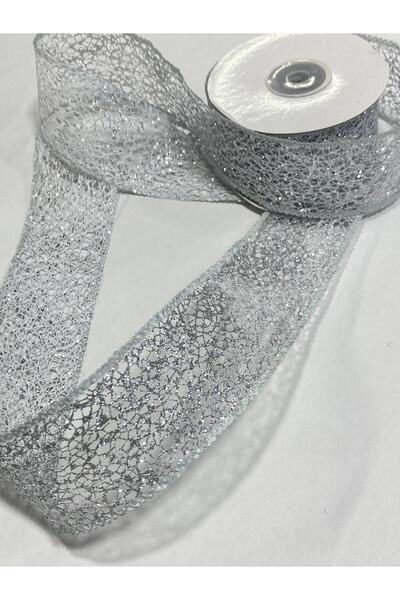 karantuhafiye Metallic Glitter Ribbon 5 cm / Shiny Gift Wrapping, New Year an...