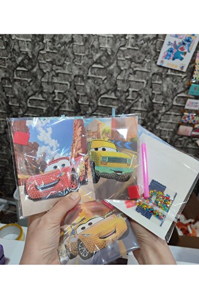 senacacollection Şimşek McQuenn Elmas Dizme Boyama Seti 1 ADET