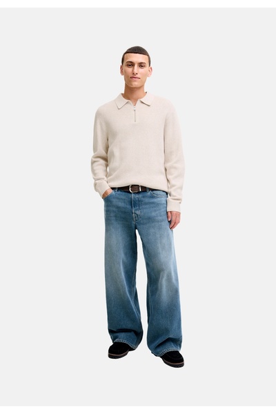 Jack & Jones Poloshirt Milano Langarmshirt mit Polokragen