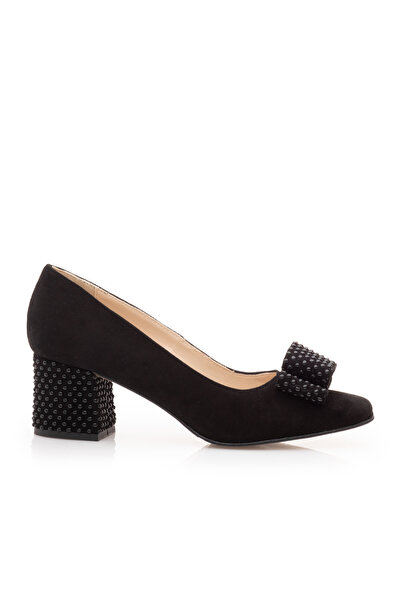 UrbanShoes Pantofi eleganți damă din piele naturală - 1906 Negru Velur