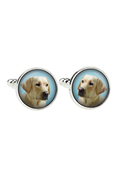 Art - Dog Labrador Retriever I - cufflinks, a shirt accessory, a shirt pendan...