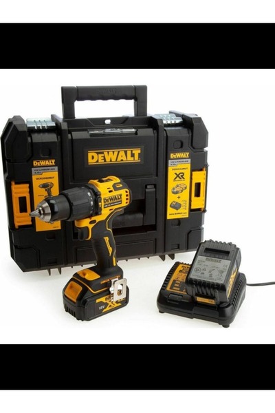 Dewalt Masina de gaurit si insurubat, cu percutie, cu 2 acumulatori, 18 V, 4 Ah, DCD709M2T-QW, 1650