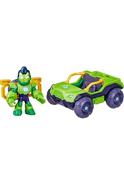 Marvel Hulk Figure with Iron Racer Car Inspired by Iron Man and His Awesome F...