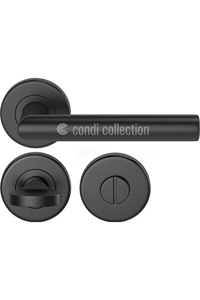 Condi Collection 101 Statik Siyah Wc Paslanmaz Çelik Kapı Kolu