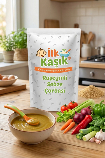İlk Kaşık Ruşeymli Sebze Çorbası 8+ Ay | Katkısız Sebzeli Ek Gıda (125 g)