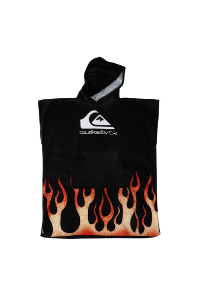 Quiksilver Φούτερ νεανικό με κουκούλα, μαύρο, από ύφασμα πετσέτας