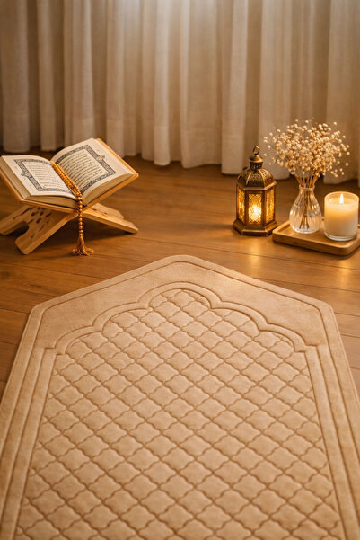 Hig Store Kadife Seccade Kaymaz Lateks Taban Ortopedik Destekli 70x120
