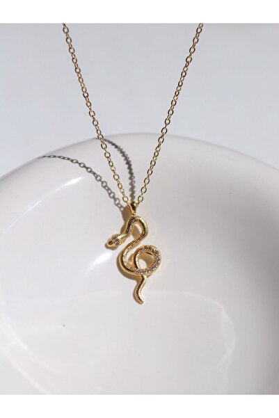 Reorah Collection Zircon Stone Snake Necklace