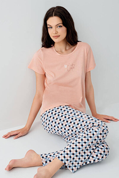 Arnetta Γυναικείο Σετ Πυτζάμες Πορτοκαλί