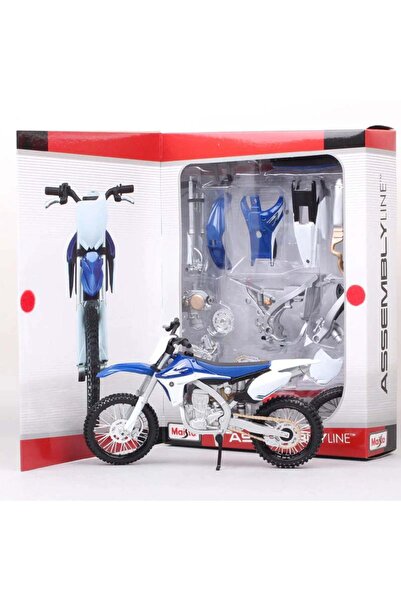 Maisto Motocicleta de asamblat Maisto, Yamaha YZ 450 F 2013, 1:12, Albastru