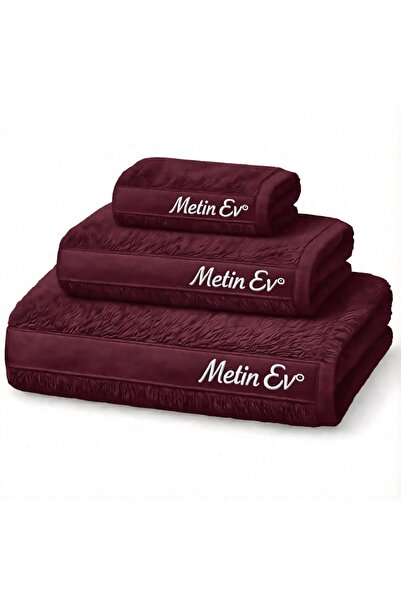 METİNEV Metin Ev ®   100% Cotton 3-Piece Towel Set – Bath + Face + Hand Towel...