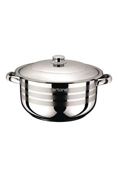 E-ANAMAG Ανοξείδωτη κατσαρόλα με μεταλλικό καπάκι Ertone MN-538, 28 εκ., 11 λ...