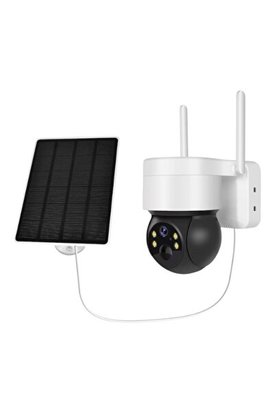 E-ANAMAG Έξυπνη κάμερα με ηλιακό πάνελ και ενσωματωμένη μπαταρία, Wi-Fi 2.4 ή...