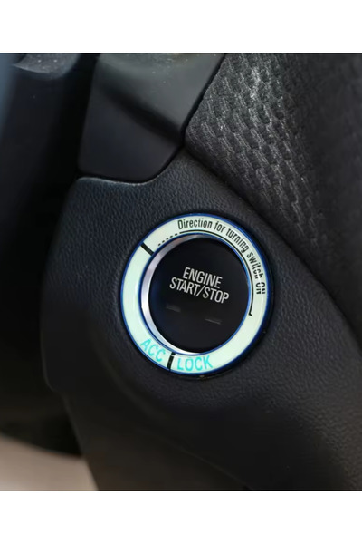 KOTO Araba Motosiklet Kontak Anahtarı Girişi Fosforlu Çember 3D Etiket