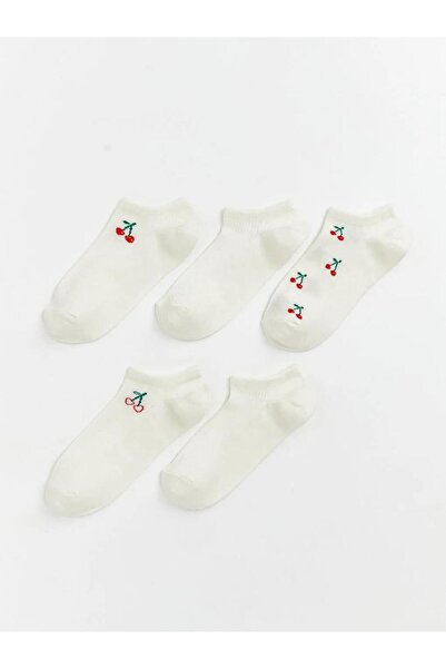 LC Waikiki Γυναικείες κάλτσες με σχέδιο κεράσια, 5 τεμάχια (S6)