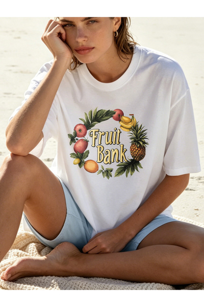 Fleck Womens T Shirts Fruit Bank Tropical Print Casual Summer Style
