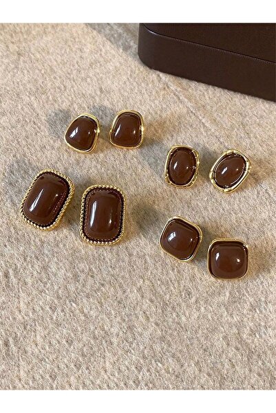 Take Two By Styli Set of 4 - Embellished Stud Earrings