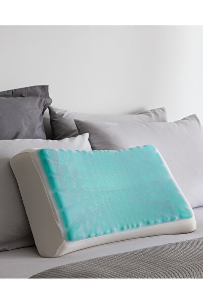 Empressco Serinletici Visco Jel Yastık 60x40x14 cm Beyaz, Rahat Uyku İçin Mük...
