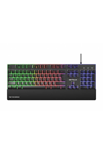 SERIOUX Nexor Ενσύρματο Φωτιζόμενο Πληκτρολόγιο Gaming, USB, 104 Πλήκτρα, Αντ...