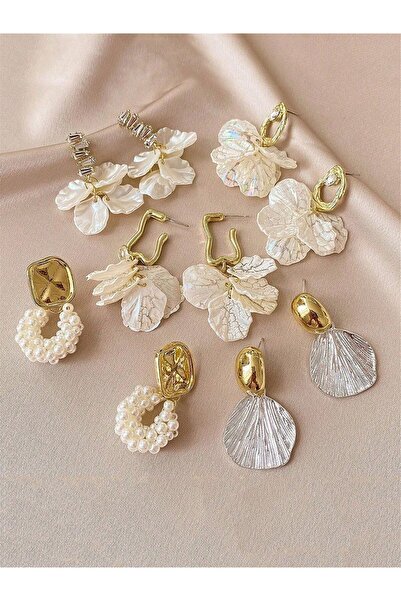 Take Two By Styli Set of 5 - Assorted Embellished Earrings