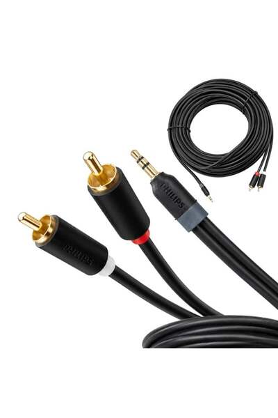 Philips Swr2110/93 30 Meters 3.5mm Stereo 2 Rca Aux Audio Cable Hi-Fi