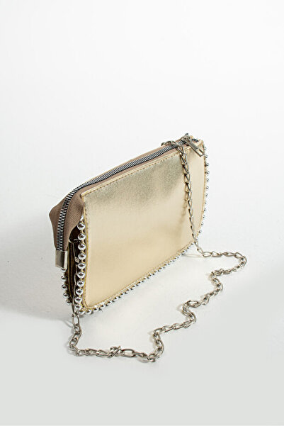 Gogoey Stores Women's Studded Cross Chain Strap Wallet Bag