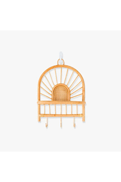 Phos & Gaia Banten Ράφι Τοίχου από Ρατάν με Γάντζους