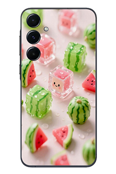 Samsung Galaxy A55 Compatible Frosted Watermelon Printed Silicone Case