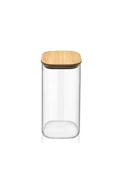 Mestore Glass Jar with Bamboo Lid 65X90 Royaleks-Kvn31