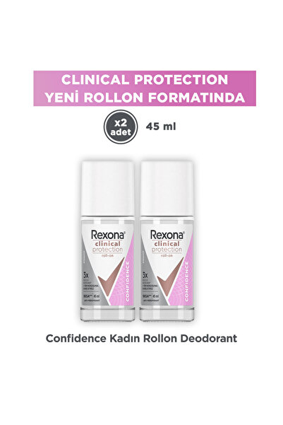 Rexona Clinical Protection Confidence Kadın Roll On 45 ml x2