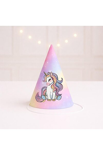 Partiden Unicorn Parti Şapkası 4 Adet