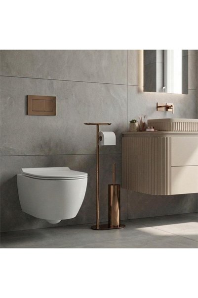kobos NOVA BAKIR HAREKETLİ YUVARLAK WC SET