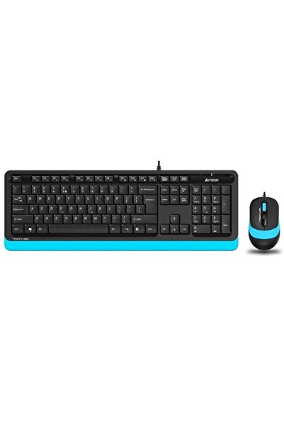 Ugreen A4 Tech F1010 Mavi Fstyler Usb Türkçe M.medya Klavye Mouse Set