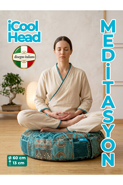 iCool Head Karabuğday Kabuğu Dolgulu Meditasyon Minderi, Geniş Yoga Minderi, ...