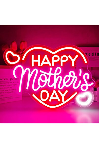 Slasa Mothers Day Neon LED Sign Multicolor 31x42 cm 6 mm Acrylic Base Wall Li...