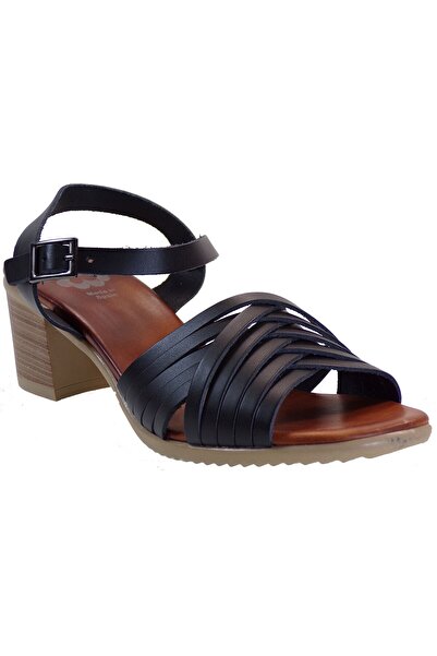 Porronet Shoes Γυναικεία Πέδιλα Δερμάτινα FI2543 Μαύρο
