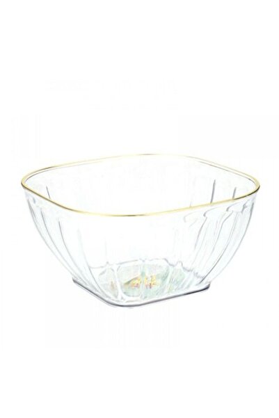 OEM Elegant Serving Bowl, Golden Edge, 18 cm PVC