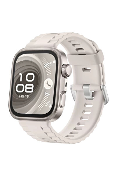 Generic Brand Huawei Fit 4 Nova Silicone Strap Compatible Beige Color Watch Band