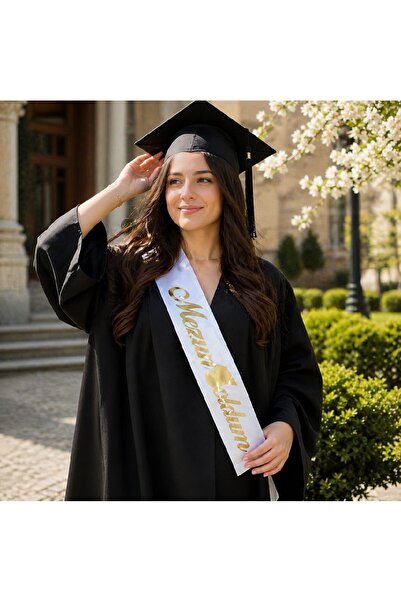 BKMC PARTY Graduation Sash Black Gold Silver White with Writing – Graduation ...