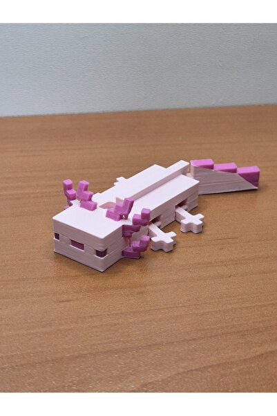teteoka Minecraft Aksolotl 3D Figür Pembe