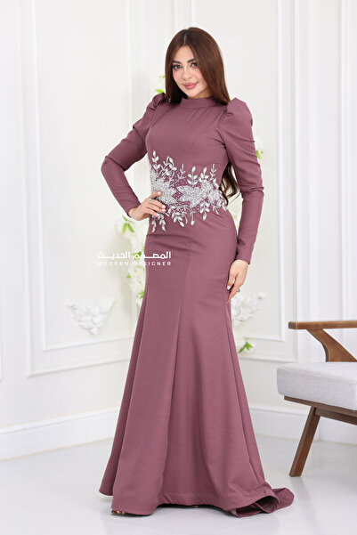 modern designer فستان مناسبات طويل فخم