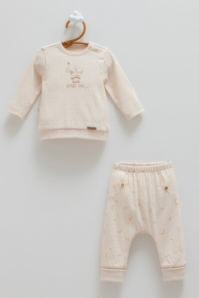 Caramell Baby Boy Star Motif 2-Piece Set 3-12 Months Beige